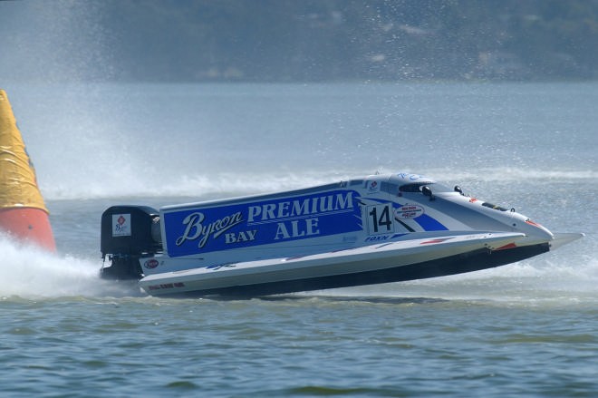 Rhys Cole with pedal to the metal - 2997 Australian F1 Super Boats Round 2 at Toukley © Theo Spykers 